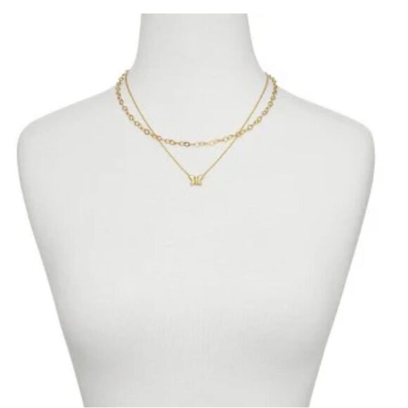Kendra Scott NWT Sadie 14K Gold Over Brass Multi-Strand Necklace iridescent - Picture 2 of 5
